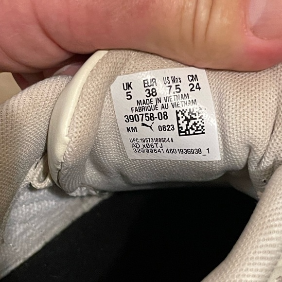 Puma Smash Platform v3 390758-08 Sneakers Women Size 7.5 US OffWhite Black Shoes - Picture 5 of 7